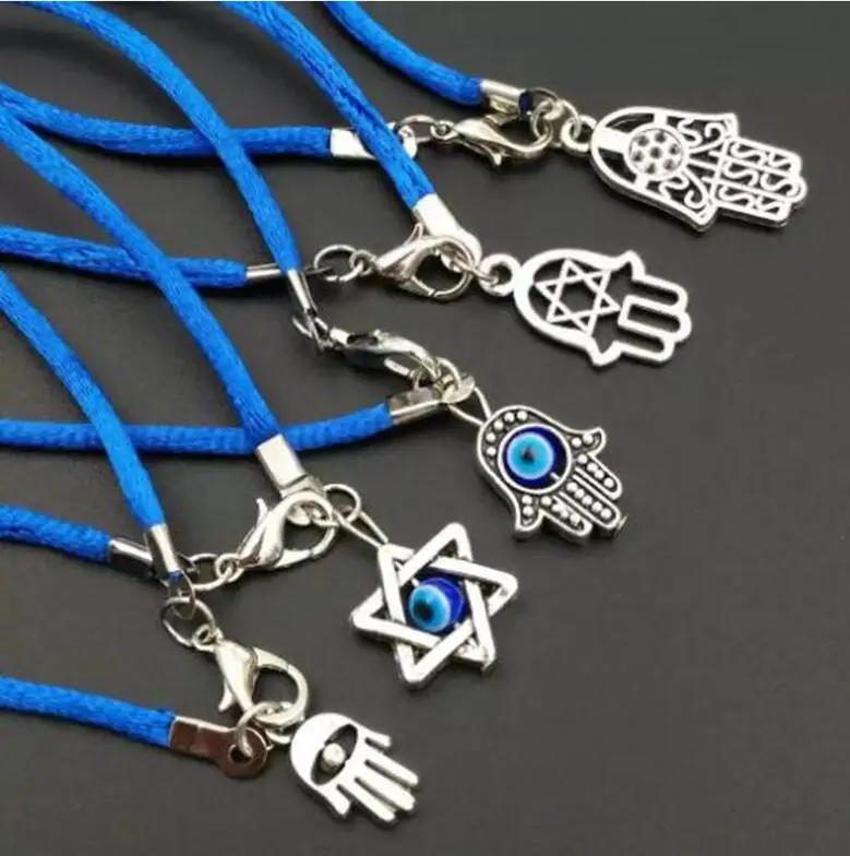 Браслет ручной работы KABBALAH 10 шт. смешанный цветной браслет Hamsa Fatima для рук
