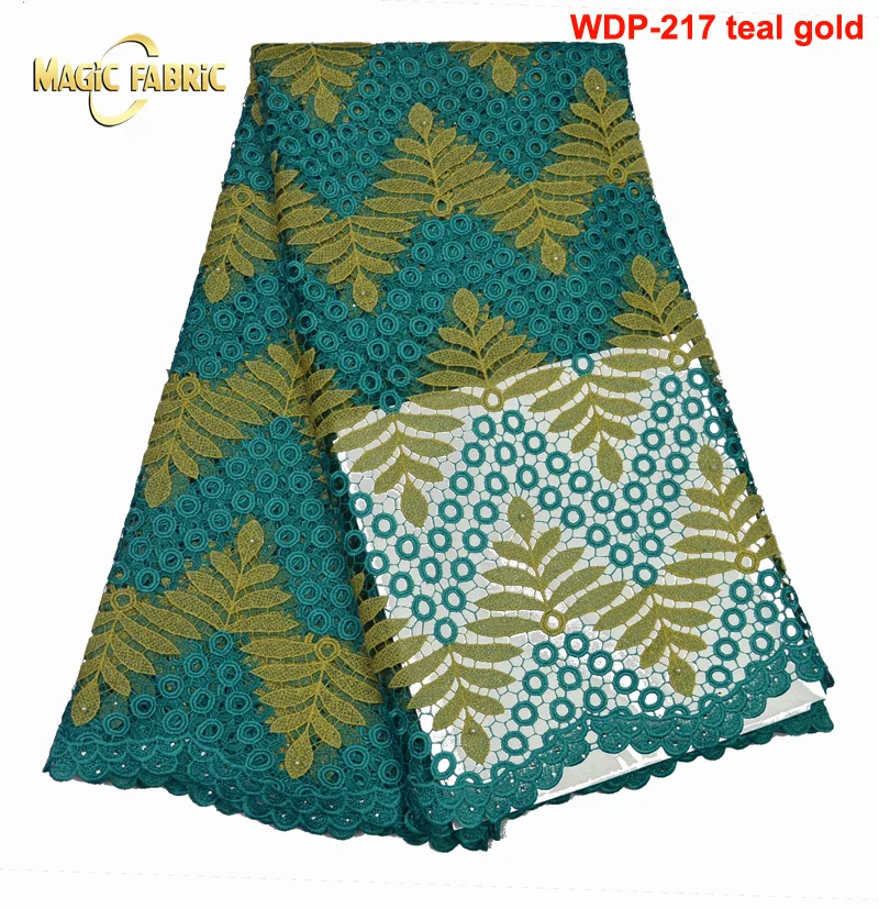 

New design African lace fabric/High quality guipure lace fabric / mesh cord lace for sewing WDP-217