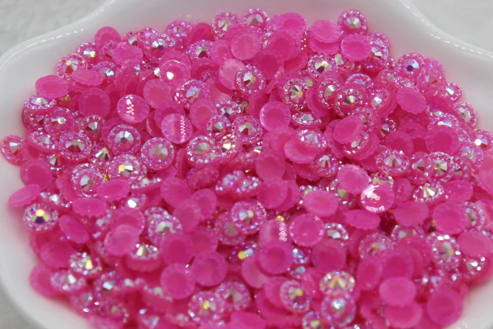 Бесплатная доставка 4 мм стразы из смолы в форме подсолнуха желе ab цвета 1000 шт./лот