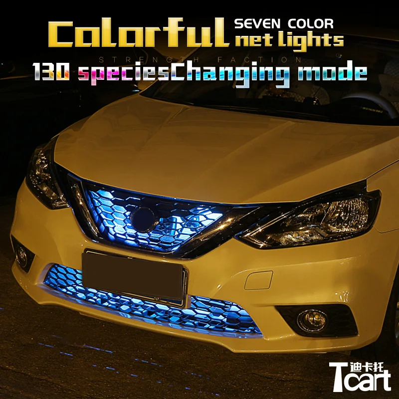 Tcart led RGB Ranger Lights 147 model For nissan teana j32 LED Strip Knight Rider With Remote Control auto accessories |
