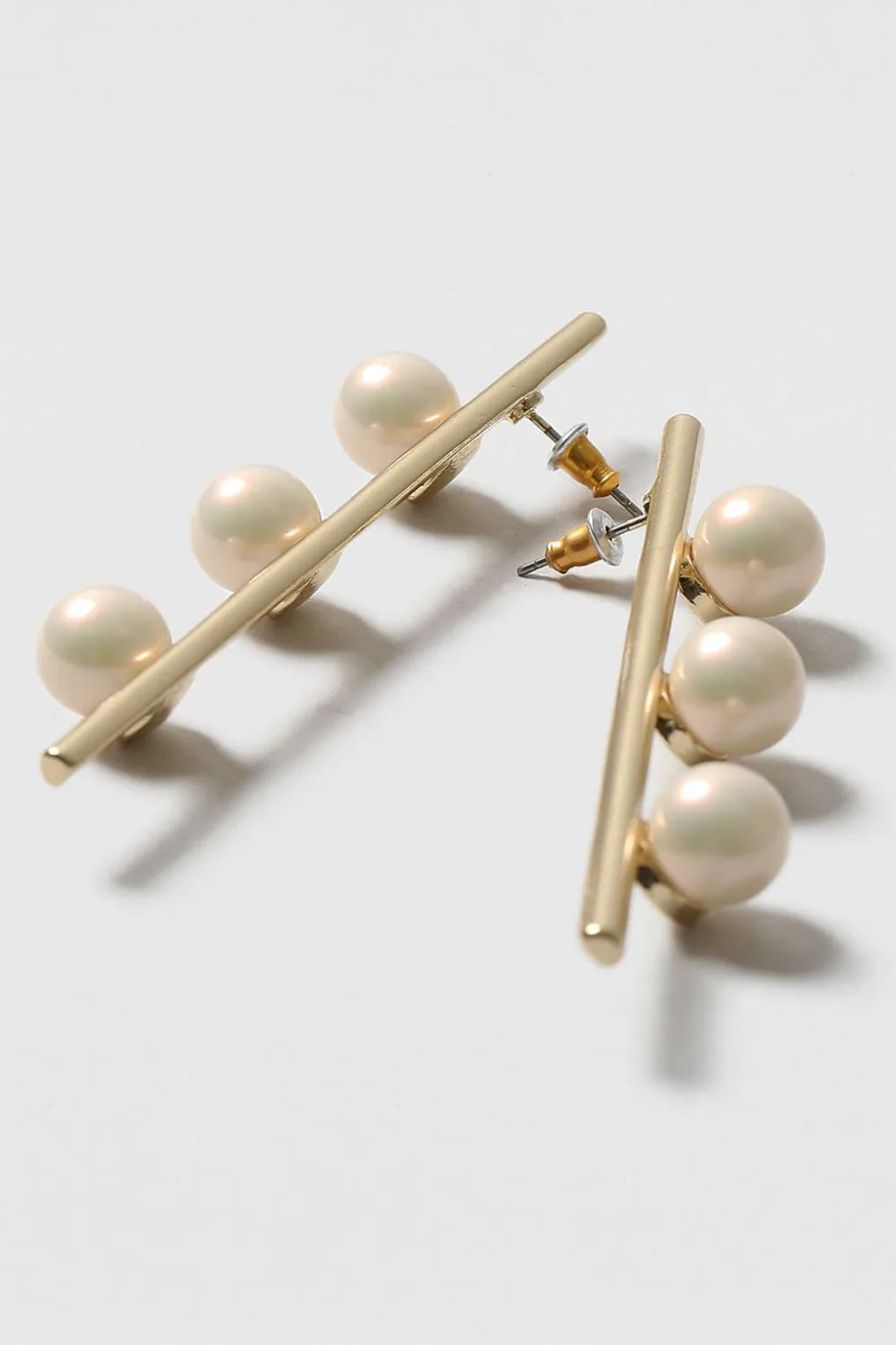 Серьги пусеты с искусственным жемчугом 4549|earring trendy|pearl stud earringsstud earrings |
