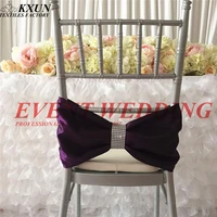 chiavari satin chair band bow chair sash with buckle for wedding event decoration