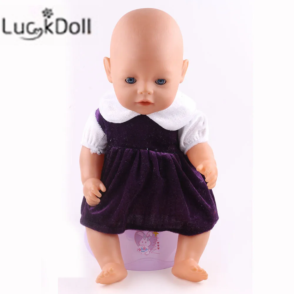LUCKDOLL 5 цветов высококачественное праздничное платье для куклы 43 см или 18 дюймов