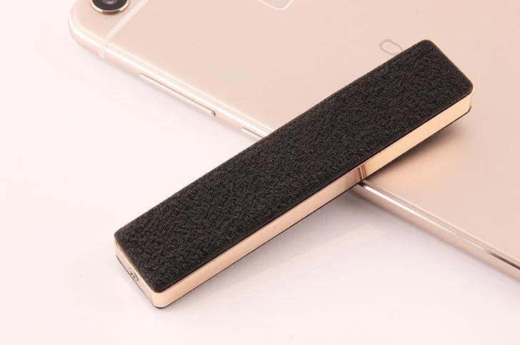Электронная зажигалка, Usb перезаряжаемая зажигалка, беспламенная курительная зажигалка, роскошная металлическая ультратонкая зажигалка для мужчин - Цвет: color4
