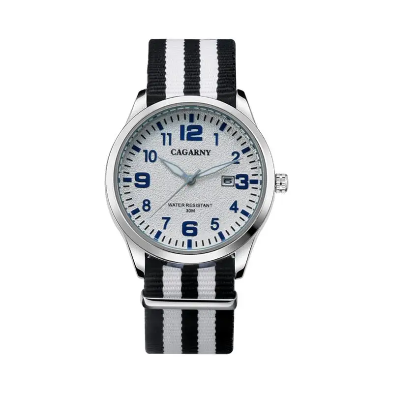 

Relogio masculino men's fashion trend sports CAGARNY brand 6859 men's quartz watch date display nylon strap popular clock