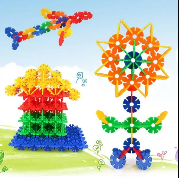 100 шт. Детский конструктор снежинки|block toys|building blocks toytoy brick |