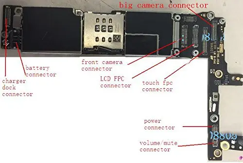 10 шт./лот оригинальный новый разъем FPC для iPhone 6 4 7 дюймов Plus P 5 логика на