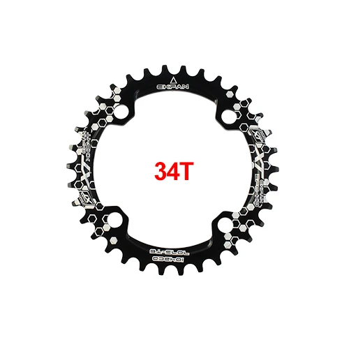 EKFan 104BCD XT круглая форма 30T 32T 34T 36T 38T 40T 42T 44T 46T 48T 50T 52T велосипедная цепь MTB велосипедная цепь - Цвет: XT 34T Round Black