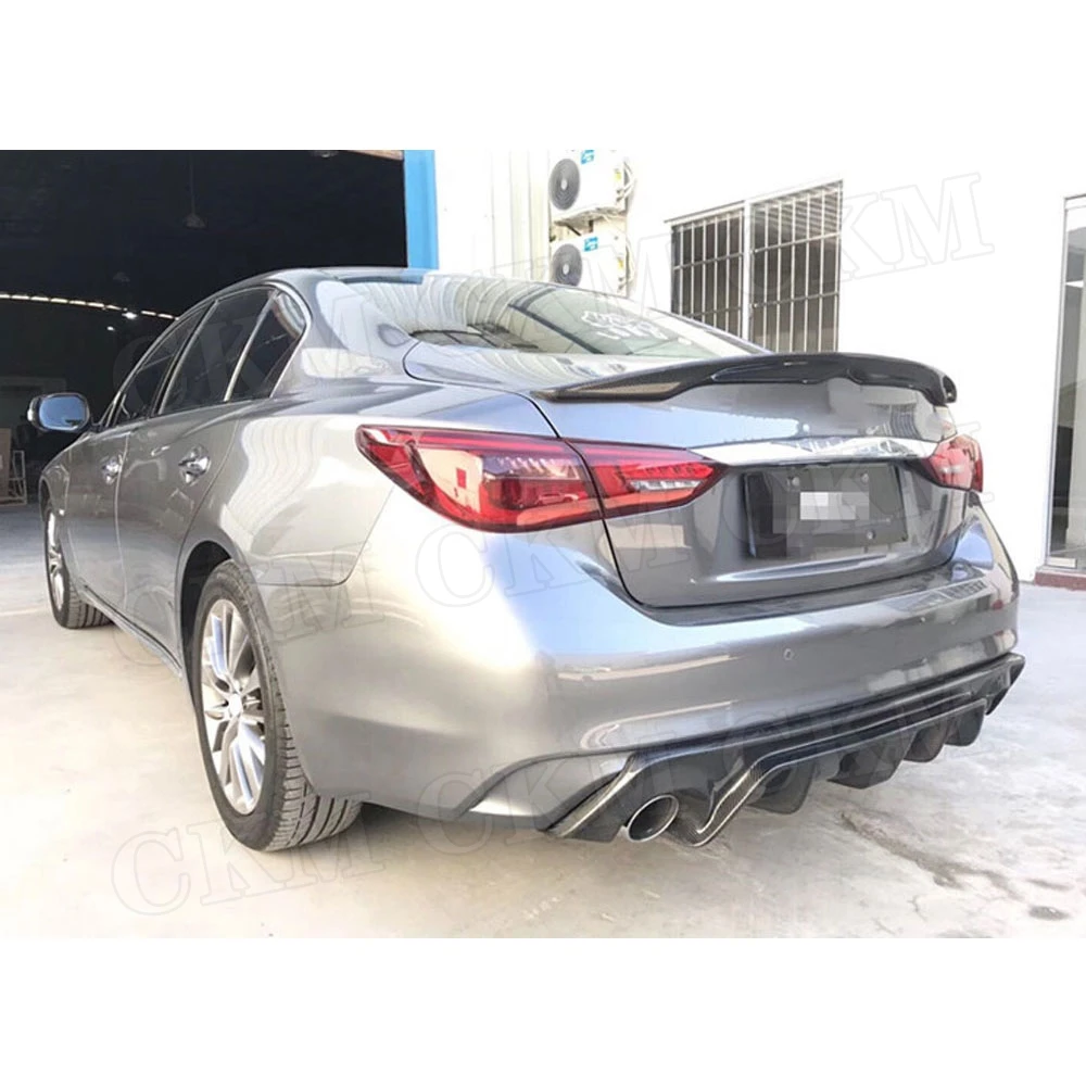 Накладной спойлер для заднего бампера автомобиля Infiniti Q50 из углеродного волокна