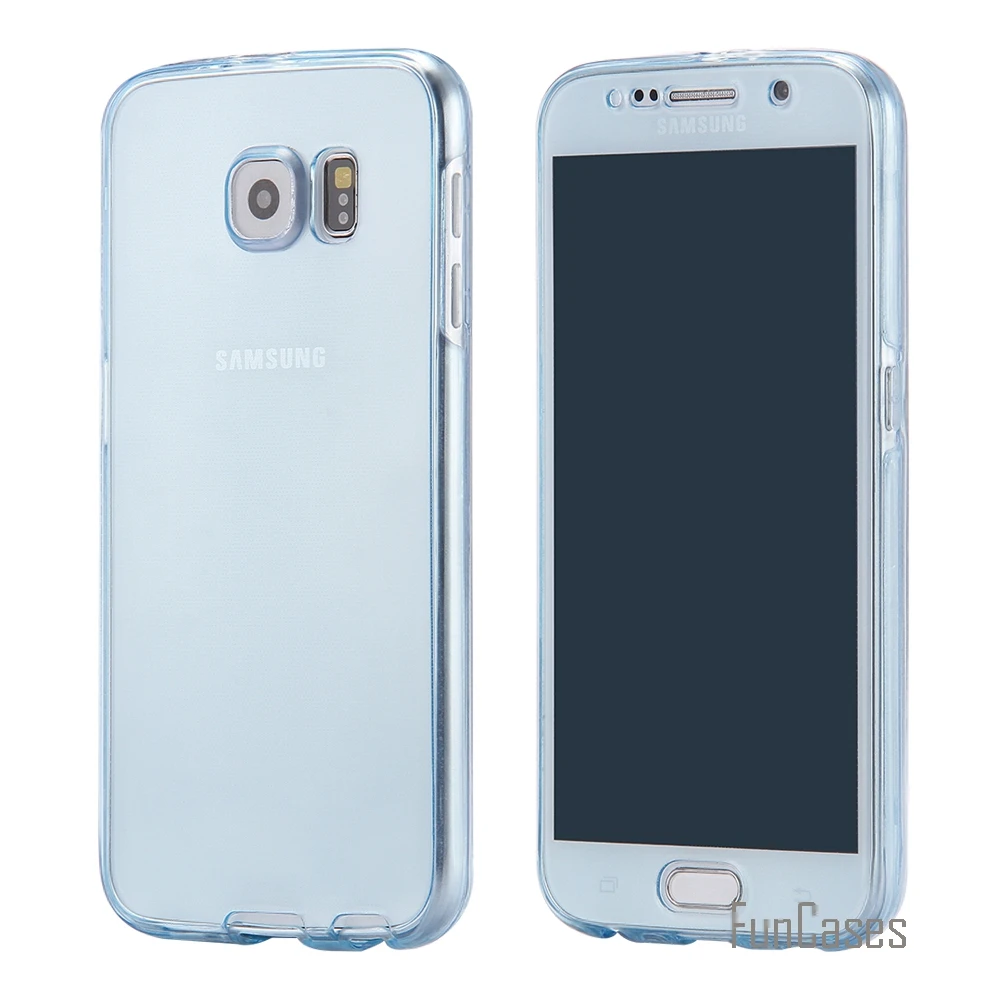 Для samsung Galaxy S7 Ультратонкий Прозрачный чехол с полным покрытием 360 Защитный