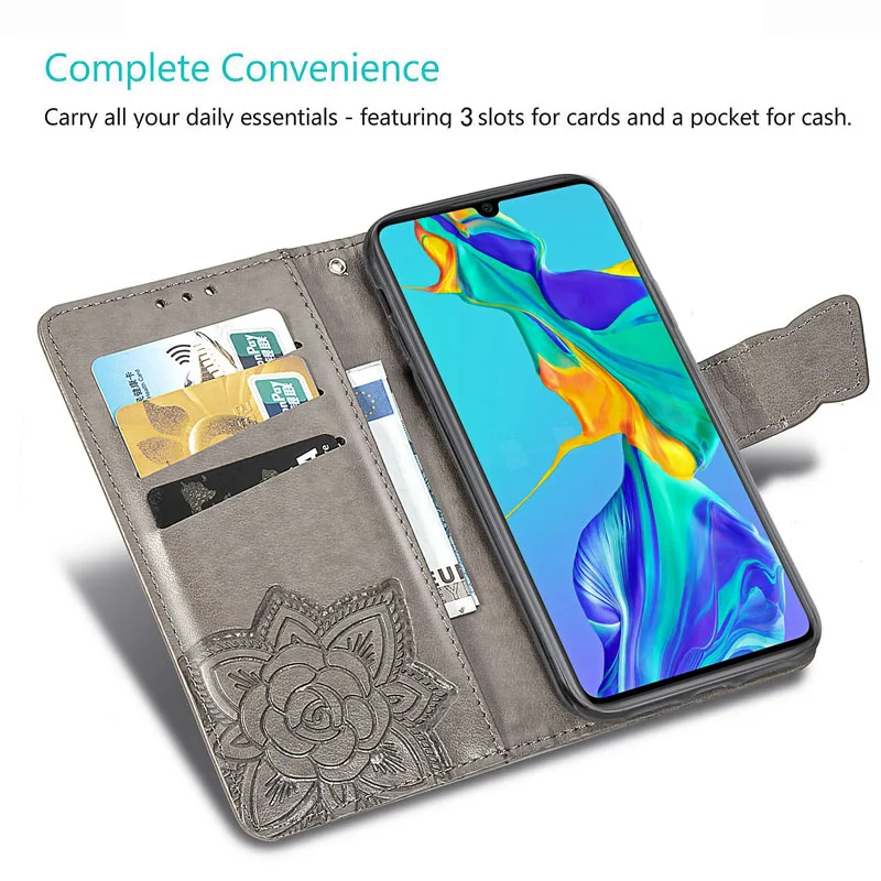 Роскошный чехол-бабочка для Huawei P30 P20 Pro Lite чехол-книжка из искусственной кожи