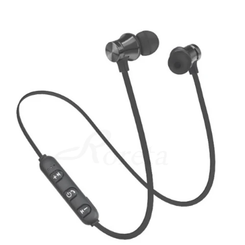 Черный Roreta XT11 магнитные музыкальные беспроводные bluetooth наушники спортивные беговые Беспроводные наушники с микрофоном для iPhone 8 всех смартфонов - Цвет: Черный
