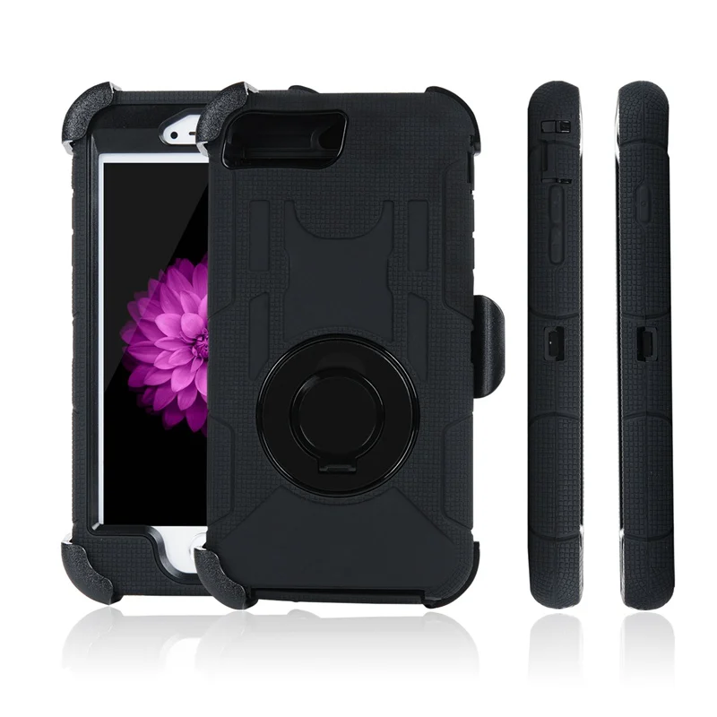 Для iPhone 7 Plus turata Heavy Duty Hybrid PC + TPU Подставки ремень клип полный прочный защитный плюс