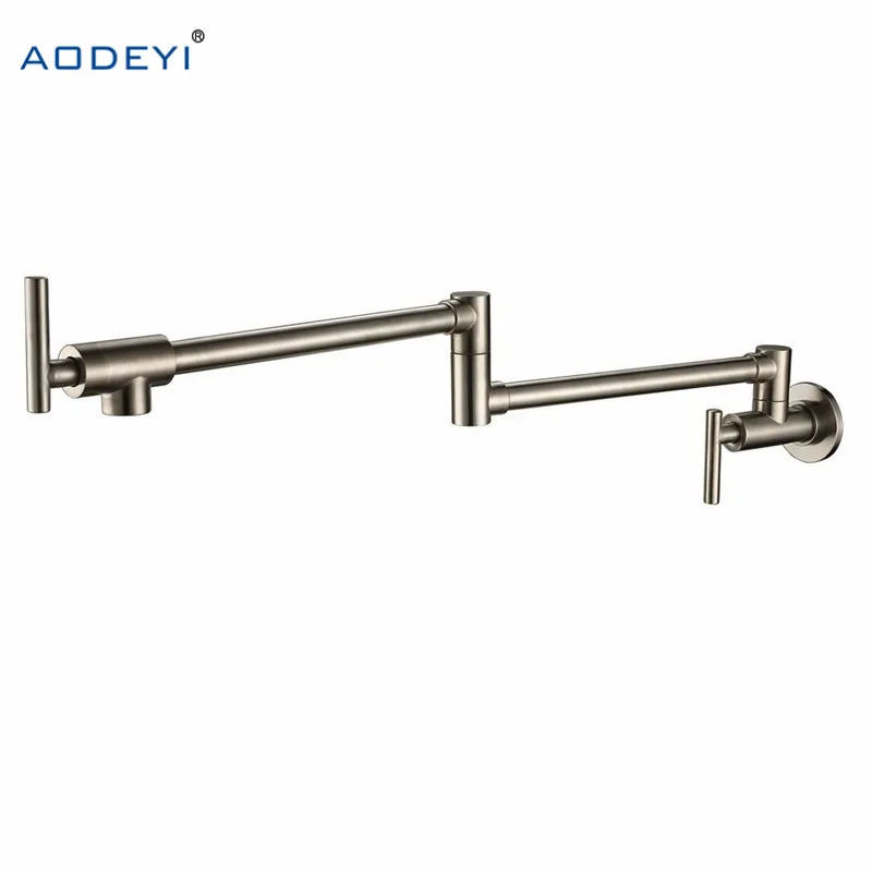 100% Твердый латунный горшок Наполнитель кран настенное крепление кухонный