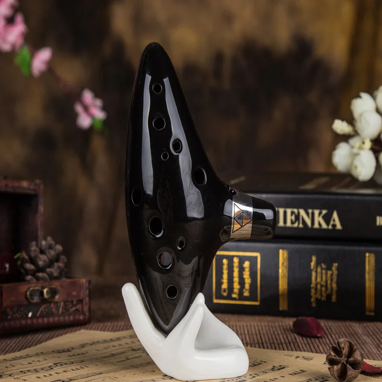 Керамическая подводная лодка Ocarina Flute Alto C с 12 отверстиями Дымчатая музыкальный