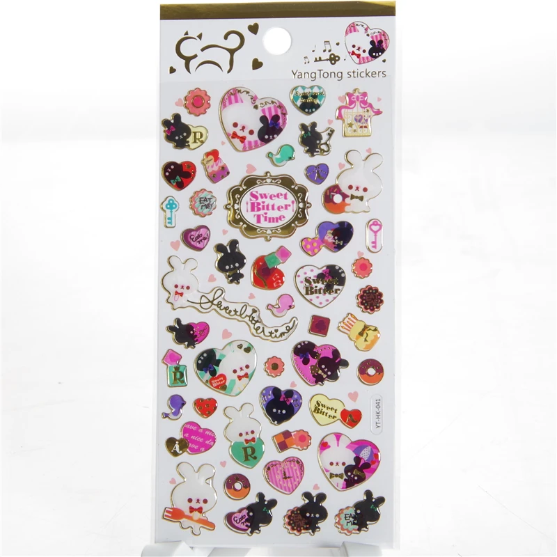 love Rabbit stickers for scrapbooking notebook mobile phone computer DIY cute cartoon sticker | Stickers