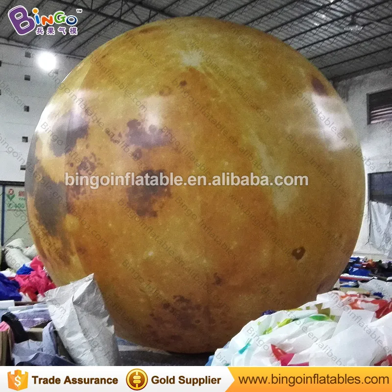 Светодиодное освещение 4 м надувная модель желтой Луны индивидуальный надувной