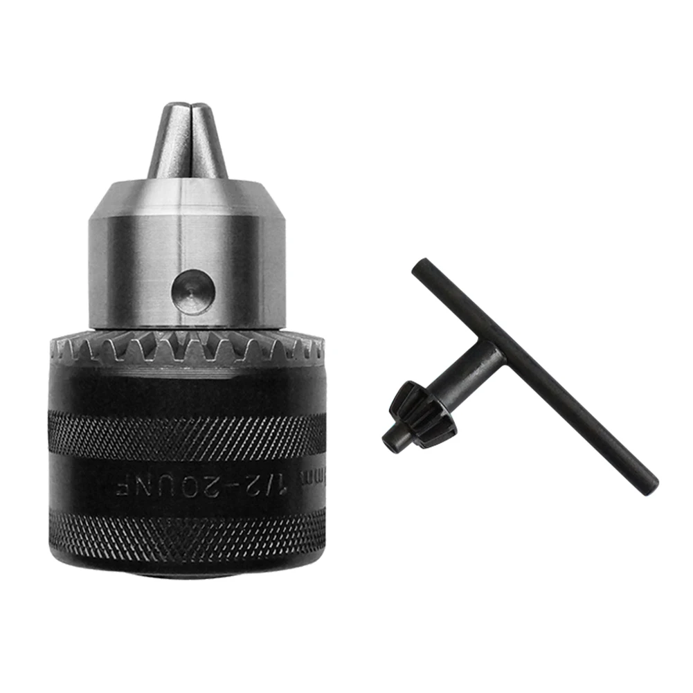 

Electric Hammer Drill Chuck Adapter 1.5-13mm Thread with Key for Rotary Tools