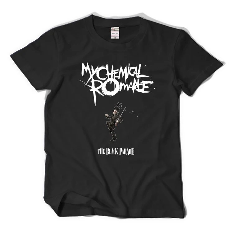 

MCR BAND Rock Band My Chemical Romance T Shirt Black Cotton T-shirt Short Sleeves Summer Tee