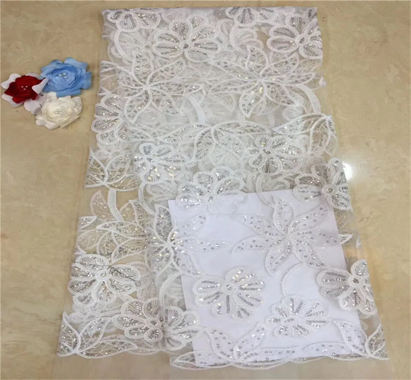 Сетчатые кружева с блестками ткань желтая Высококачественная африканская