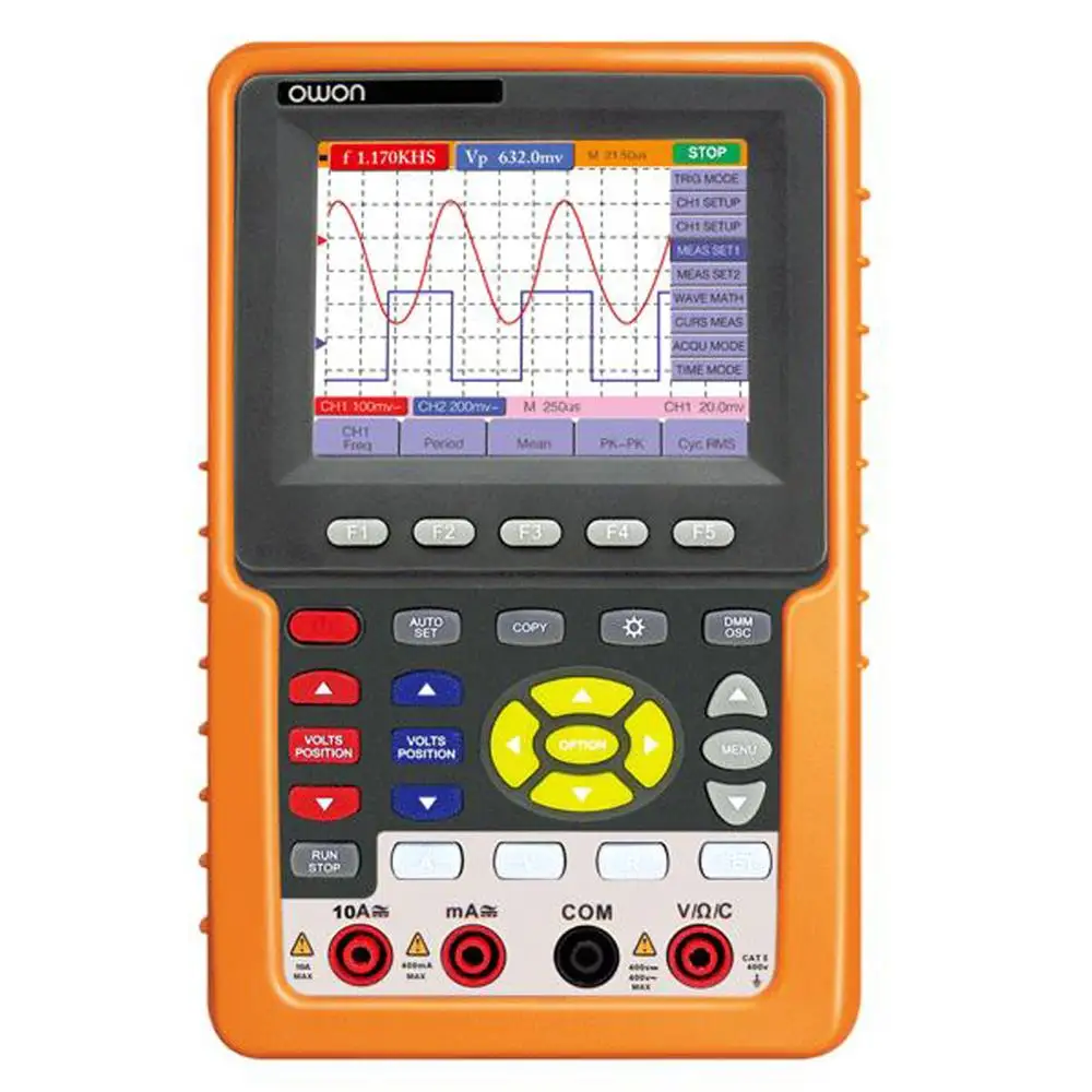 

Owon HDS1022M-N 2 in 1 DSO Handheld Digital Storage Oscilloscope+Multimeter HDS1022M/N