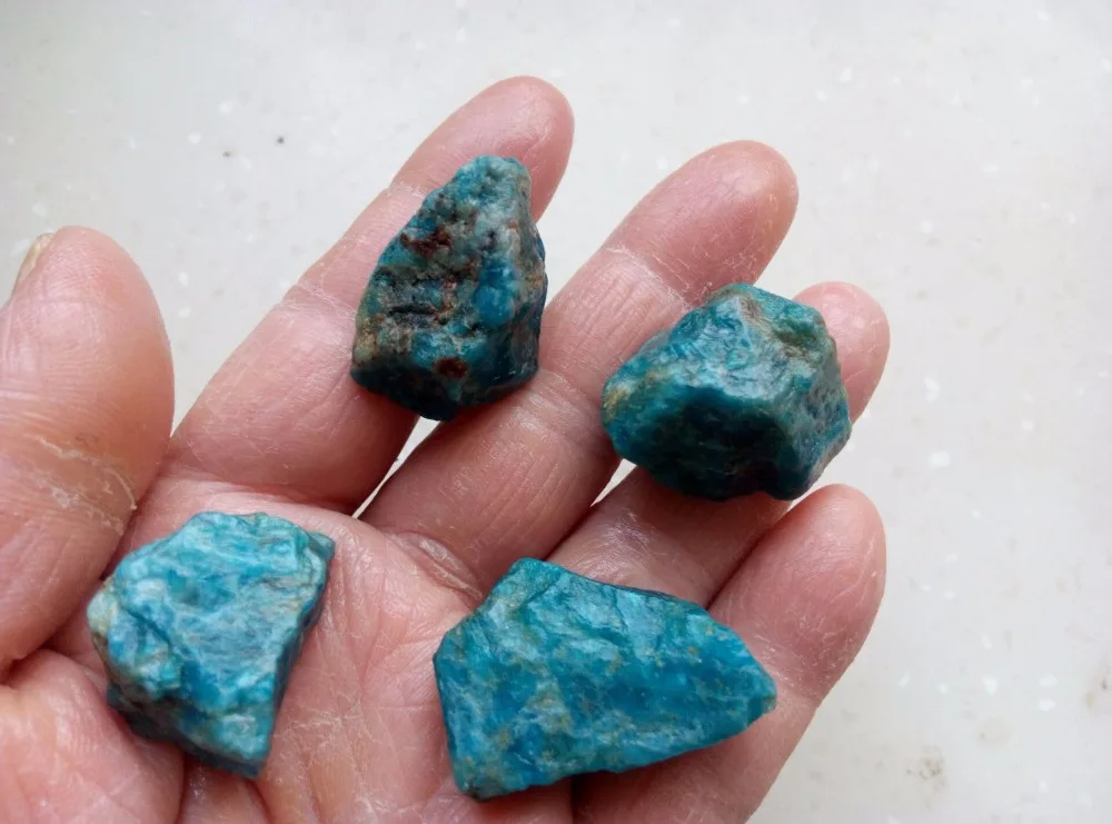 100 г Натуральный Синий Апатит Кристалл минеральные грубые образцы | Дом и сад