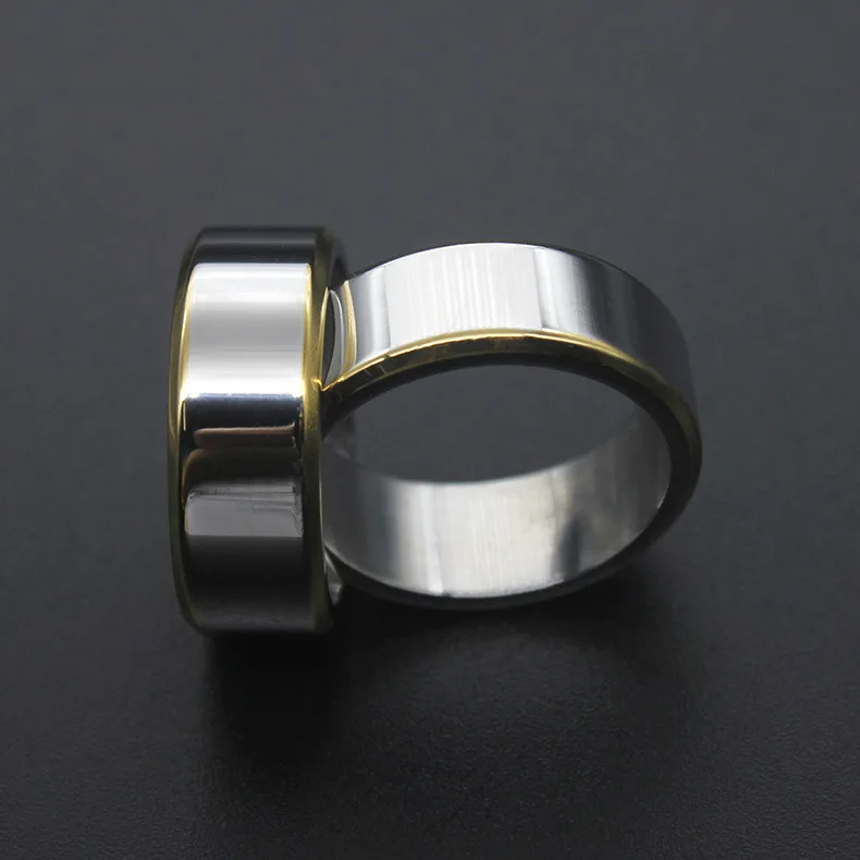 Кольца из титановой стали для женщин простая полированная поверхность мужчин и