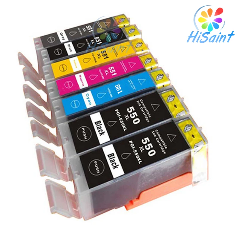 7PK для Canon PGI 550XL PGI550XL CLI551XL 550 551 чернильный картридж CANON PIXMA IP7250/MG5450/MG6350/MG7150|ink cartridge|ink