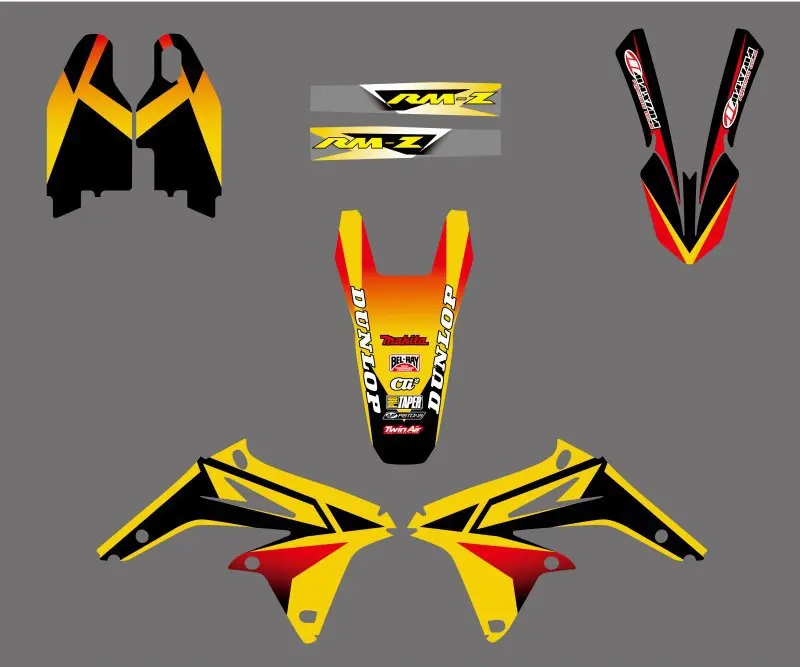 0147 новая команда наклейки графика для Suzuki RMZ450 РМЗ 450 2008 2009 2010 2011 2012 RM-Z 450