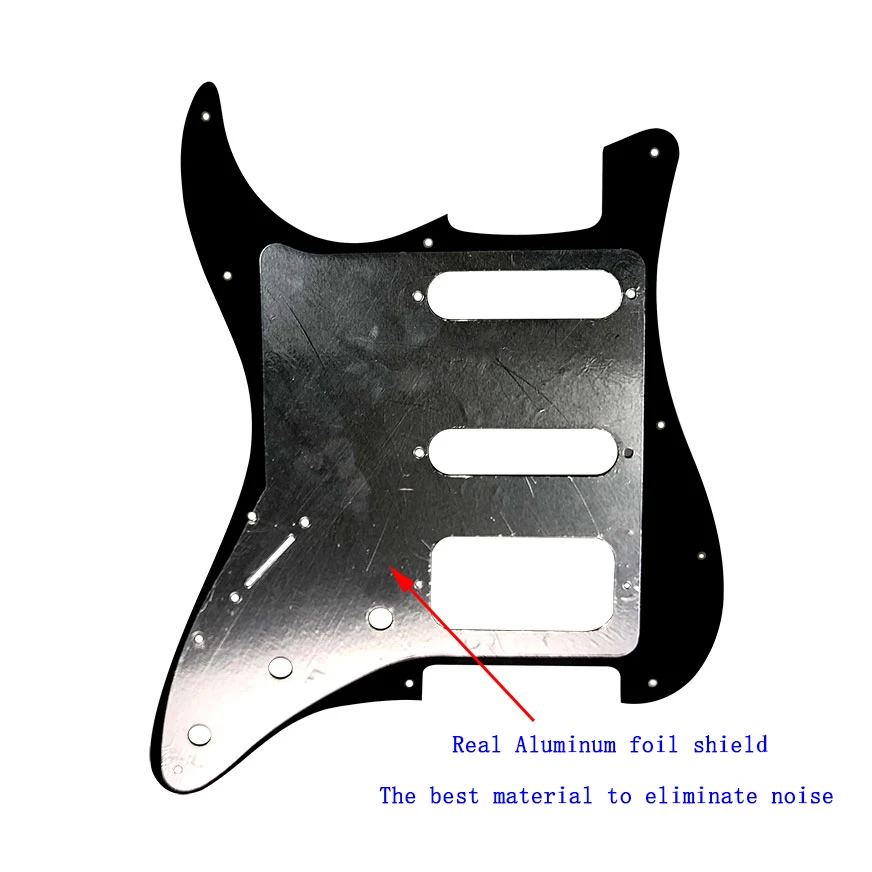 Фото Аксессуары для гитары Pleroo, накладка с 11 отверстиями для Fender Strat, американский/мексиканский стандарт ST HSS, гитарная Пластина для гитары №4