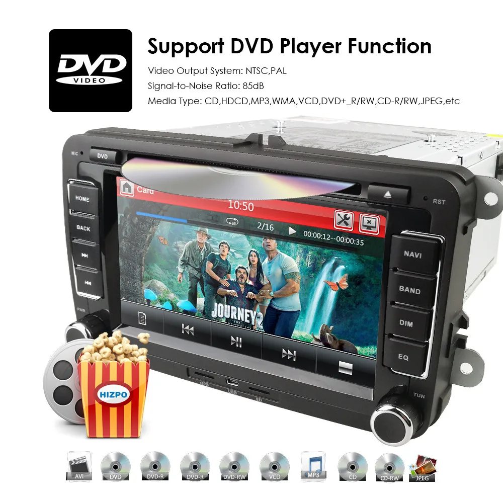 7 дюймов Автомобильный DVD Радио 2 Din мультимедиа авторадио 2Din Gps для Volkswagen VW Passat POLO