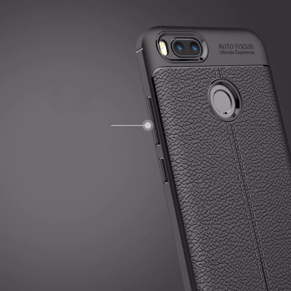 Для Xiaomi mi A1 чехол Роскошный мягкий противоударный кожаный зернистый ТПУ защитный чехол на заднюю панель для Xiaomi mi 5X mi 5X