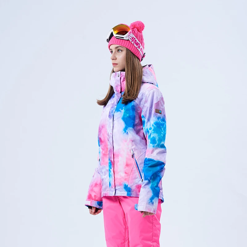 Gsou SNOW горнолыжный костюм женский,Женский зимний лыжный костюм,женский костюм для сноуборда, женская спортивная зимняя горнолыжная одежда,сноуборд куртка женская,лыжи спортивный костюм женский