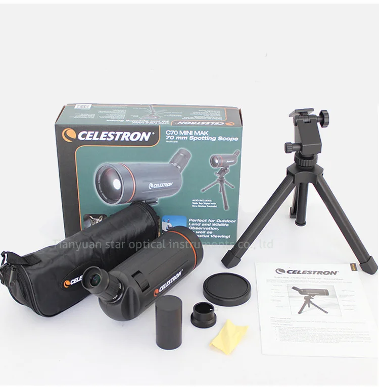Celestron 25-75x C70 мини Mak Зрительная труба Монокуляр Максутов телескоп полностью многослойный Jumelles для охоты со звездами