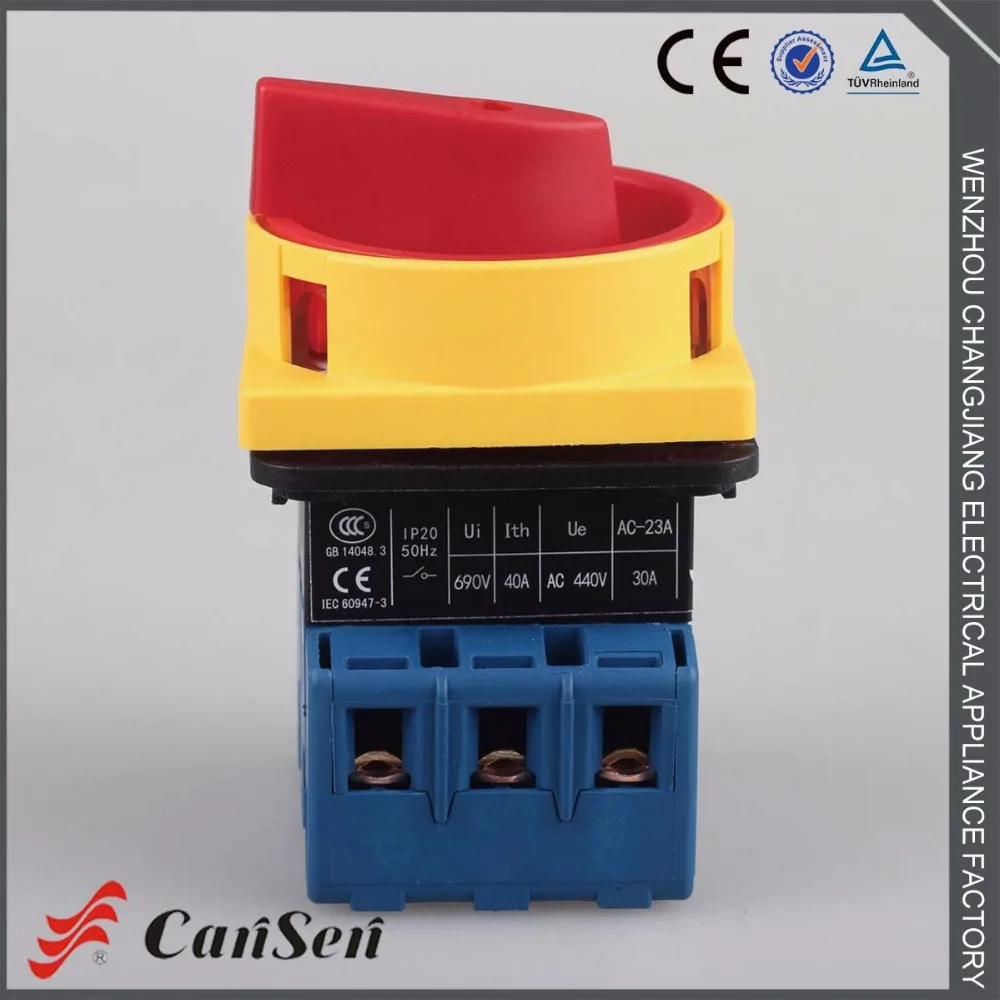 Cam Переключатель Ue 440V Ith 40A изолирующий переключатель 3 полюса (CE CCC сертификат)
