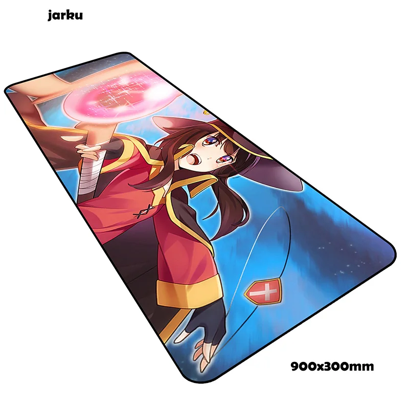 Megumin коврик для мыши 900x300 мм, красивый коврик для компьютерной мыши, игровые аксессуары, большой коврик для мыши на день рождения, клавиатура, игры, pc gamer