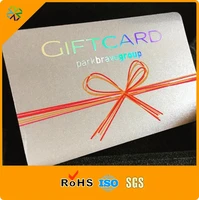 1000pcslothot stamping with mirror silver laser effect round corner special plastic gift cards