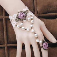 yglcj popular retro sexy lace crystal metal bracelet womens accessories charm bracelet girls nightclub party jewelry