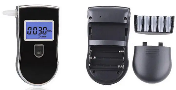 

100% new brand fashion design digital breath alcohol tester with 5 mouthpieces in low price at/818