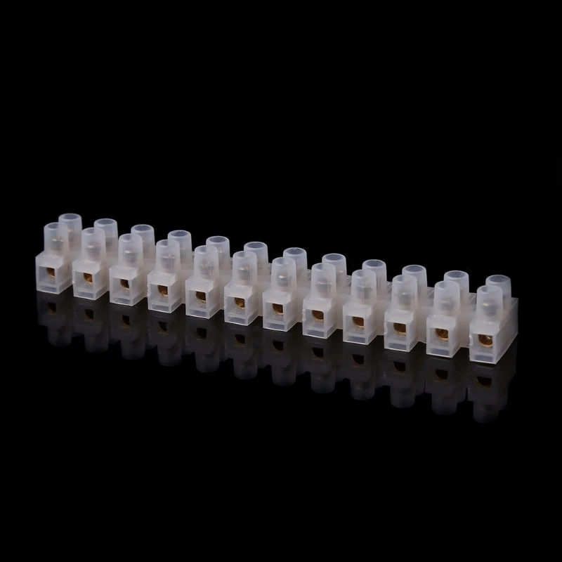 2 Pcs 10A Dual Row Connector 12 Position Wire Barrier Terminal Strip Block | Обустройство дома