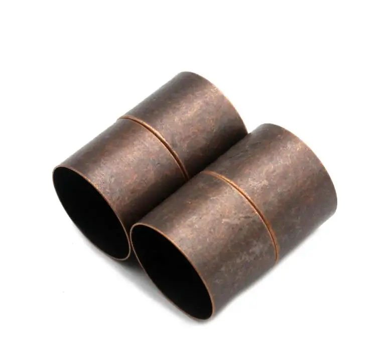 Antique Copper 2 шт., 18 мм, магнитные застежки с внутренним отверстием и застежка, желтое золото, сильный магнит, большие крепежи для браслета, шнур из вощеного хлопка, клей в - Цвет: Antique Copper