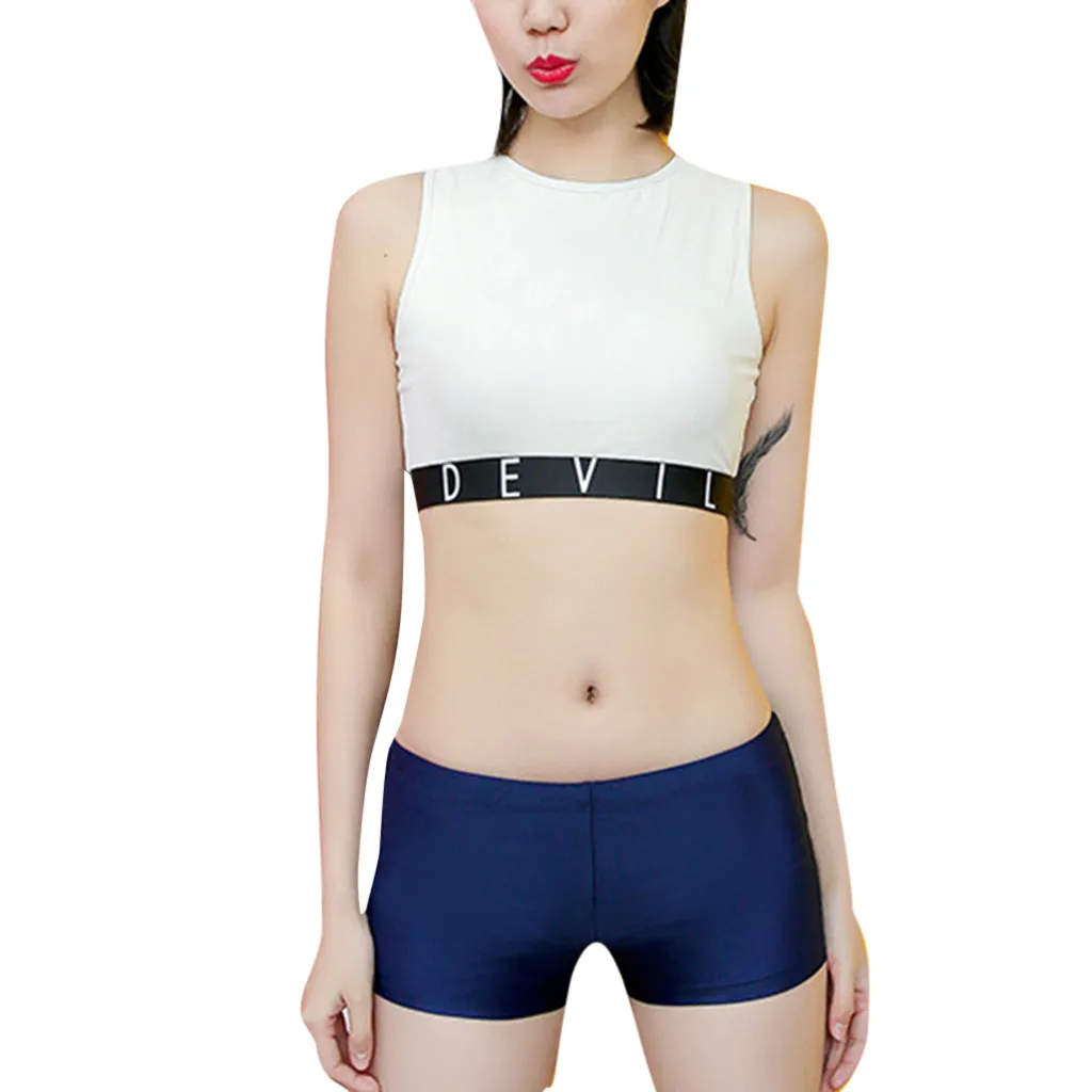 Женский купальник бикини SAGACE однотонный со средней талией и пуш ап большие