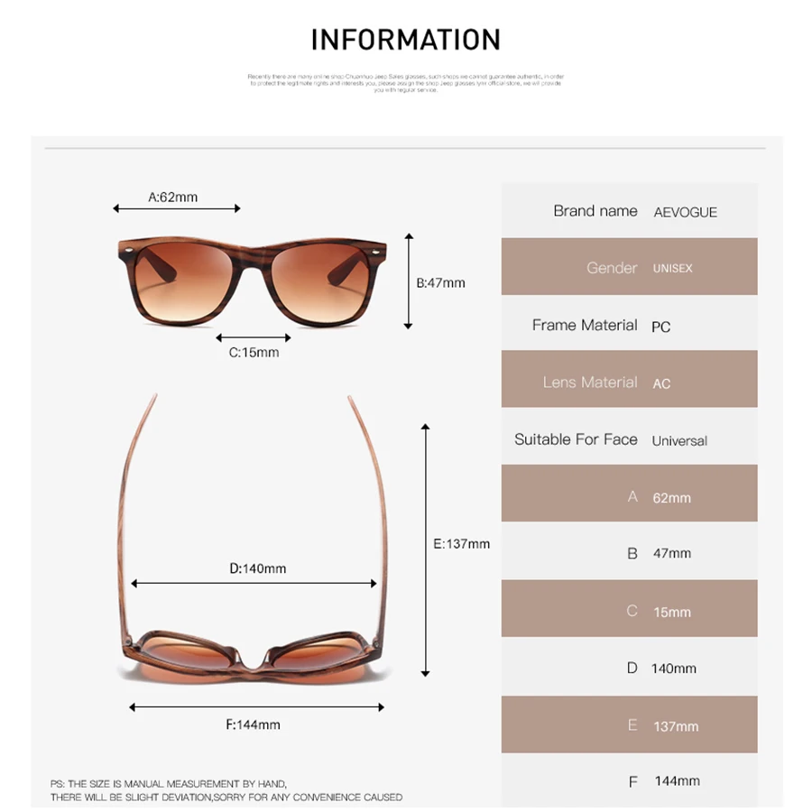 Женские солнцезащитные очки с заклепками AEVOGUE унисекс в стиле ретро оригинальным