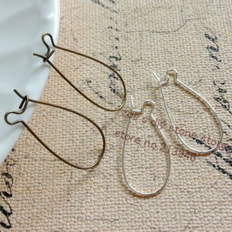

Free Nickel ~ 35MM 200Pcs "U" Style Vintage Bronze / Silver Earrings Clasps Hooks DIY Jewelry Findings/Accessories