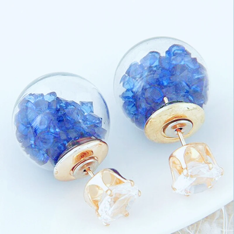 Корейский стиль цветные хрустальные внутри прозрачные стеклянные пузырьки с