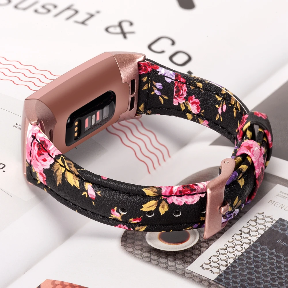 Toyouths тонкий кожаный ремешок для Fitbit заряд 3 полосы Смарт-часы фитнеса аксессуары