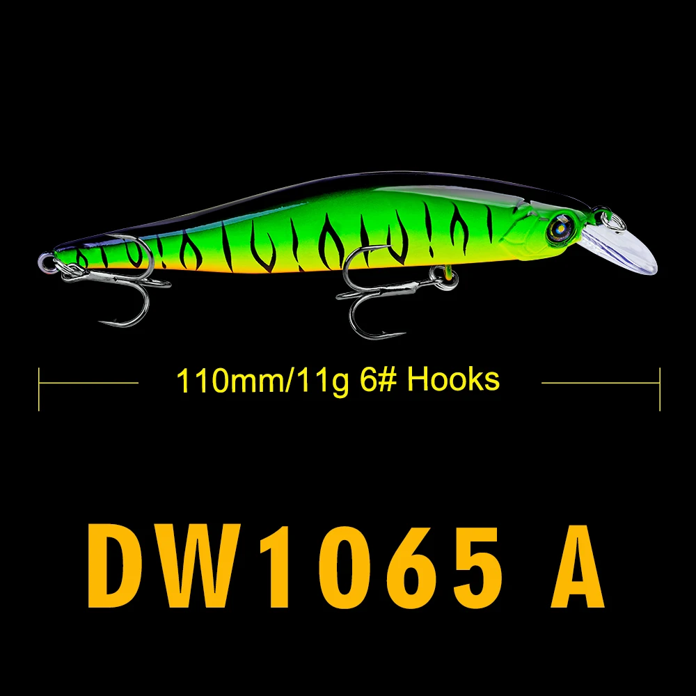 6PC Artificial Fishing Bait 6Colors Lure 11g-0.4oz/4.3&quot-11cm fishing tackle 6# high carbon steel triple hook bass | Спорт и