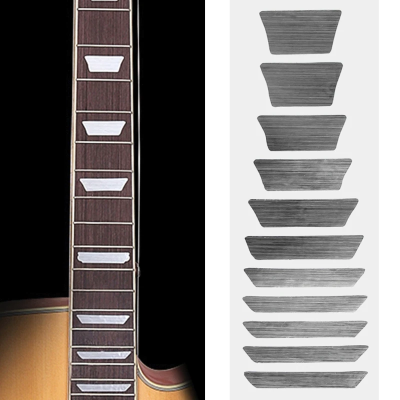 

Thin Trapezoid Fretboard Decal Marker Inlay Sticker For Electric Acoustic Guitar