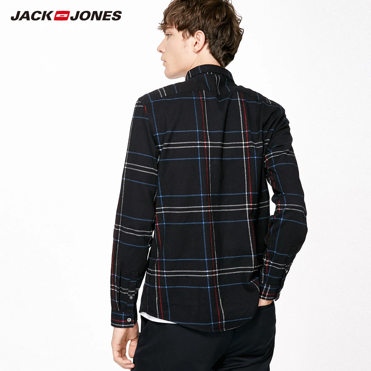 JackJones мужская летняя рубашка в клетку E | 217305566|Повседневные рубашки|