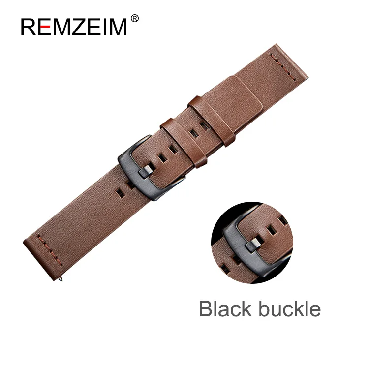 (Black bucke)brown 18 мм, 20 мм, 22 мм, 24 мм, итальянский кожаный ремешок для часов, быстросъемный ремешок для часов, ремешок на запястье, стальной браслет с пряжкой, черный, коричневый - Цвет ремешка: (Black bucke)brown